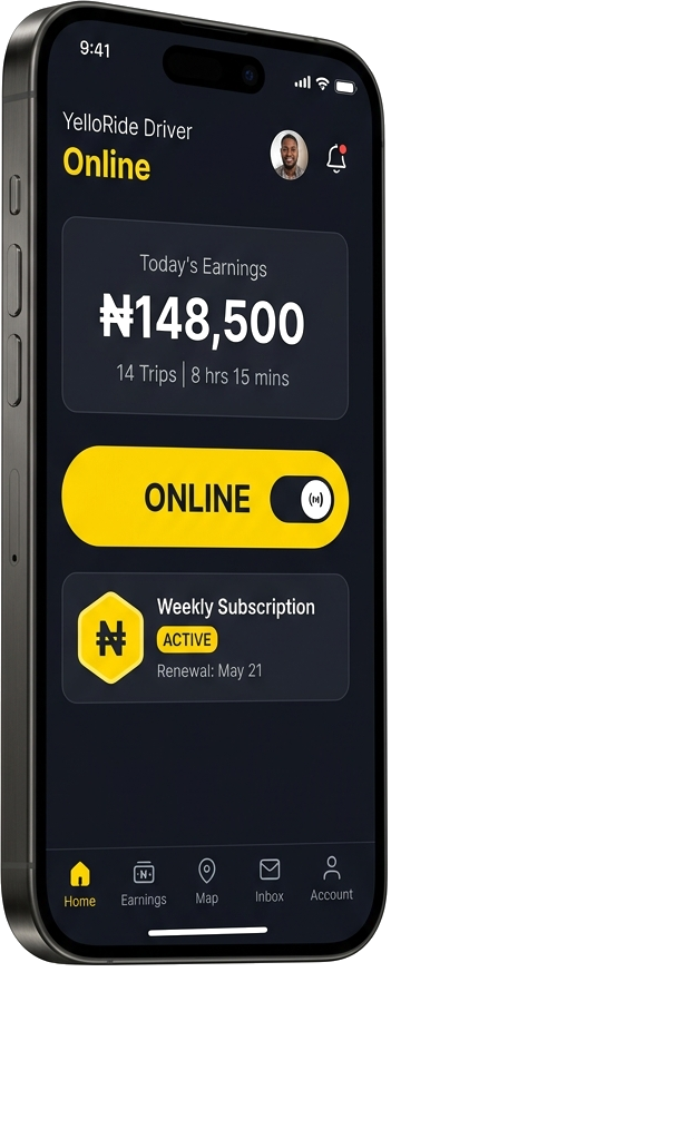 YelloRide Driver Partner App